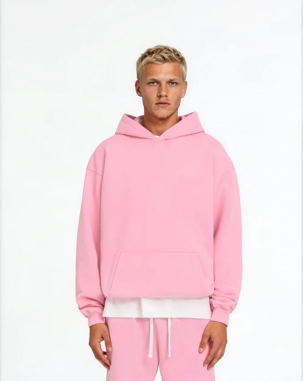 Oversized pink hoodie